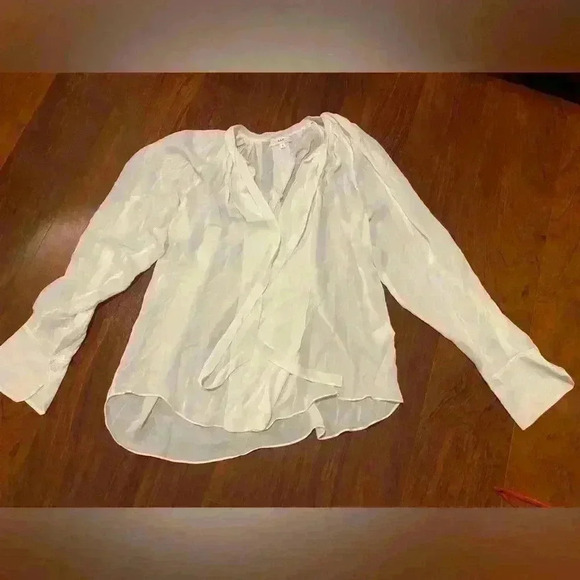 A.L.C. 100% SILKA CREAM TOP. Size 8 - Picture 4 of 7